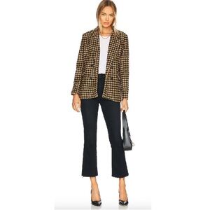 MOTHER Black Cropped Flare Jeans